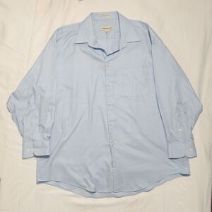 Pronto Uomo Mens Blue 15 34/35 Dress Shirt 60’s 2 Ply Perfect Twill Dress Shirt